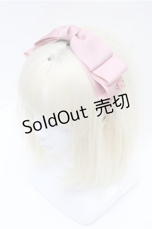 画像: m petit by misako / NINA'sコラボ AM*NIリボンカチューシャ  ピンク S-26-01-27-018-LO-AC-TE-ZS