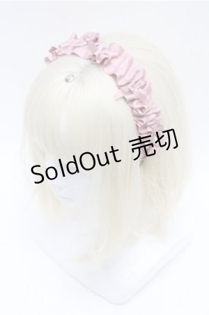 画像: m petit by misako / ギャザーリボンカチューシャ  ピンク S-26-01-27-019-LO-AC-TE-ZS