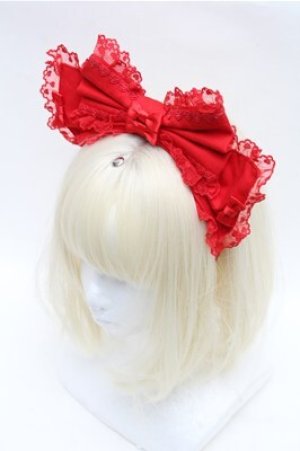 画像: Angelic Pretty / リボンカチューシャ  赤 S-26-01-27-020-AP-ZA-AS-ZS