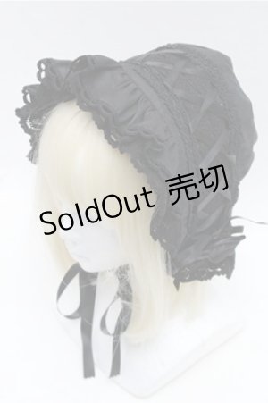 画像: BABY,THE STARS SHINE BRIGHT / スピンドールハーフボンネット  黒 S-26-01-27-023-BA-AC-AS-ZS