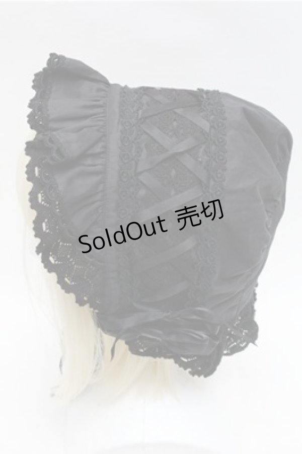 画像3: BABY,THE STARS SHINE BRIGHT / スピンドールハーフボンネット  黒 S-26-01-27-023-BA-AC-AS-ZS (3)