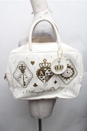 画像: Angelic Pretty / クラウントランプレッスンバッグ  白 S-26-01-27-030-AP-BG-AS-ZS