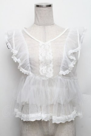 画像: axes femme / 前後2wayチュールビスチェ F 白 S-26-01-28-001-AX-TO-TE-ZS