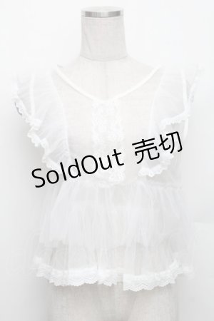 画像: axes femme / 前後2wayチュールビスチェ F 白 S-26-01-28-001-AX-TO-TE-ZS