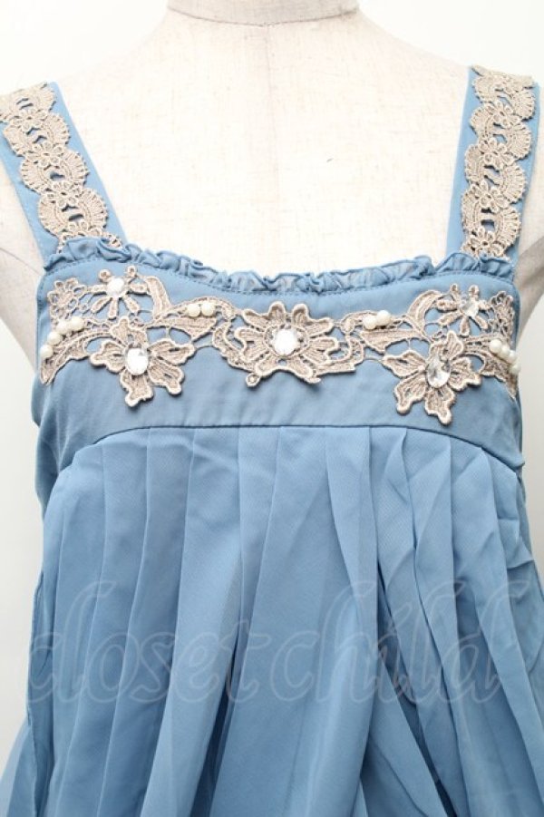 画像3: axes femme / うさぎのティーパーティワンピース  サックス S-26-01-28-031-AX-OP-AS-ZS (3)