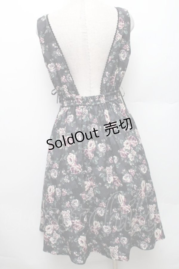 画像2: axes femme / 花柄ジャンドレ M 黒 S-26-01-28-033-AX-OP-TE-ZS (2)