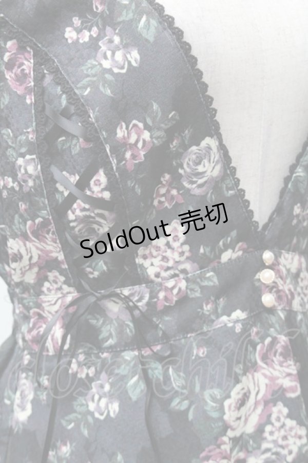 画像3: axes femme / 花柄ジャンドレ M 黒 S-26-01-28-033-AX-OP-TE-ZS (3)