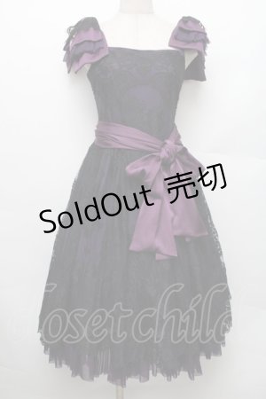 画像: Juliette et Justine / タンドレッス  黒ｘ紫 S-26-01-28-034-CL-OP-HR-ZS