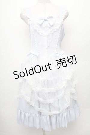 画像: Eieyom / レース切替ジャンパースカート L サックス S-26-01-28-037-LO-OP-TE-ZS