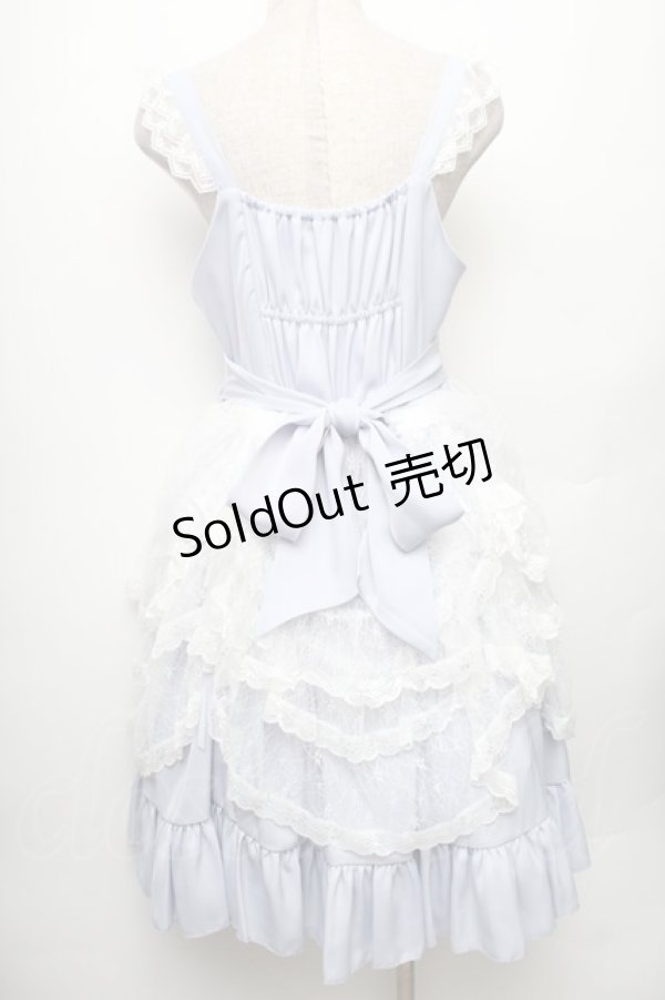 画像2: Eieyom / レース切替ジャンパースカート L サックス S-26-01-28-037-LO-OP-TE-ZS (2)