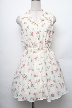 画像: LOLITA / ローズ柄ノースリーブシフォンワンピース  キナリ S-26-01-28-038-LO-TO-HR-ZS