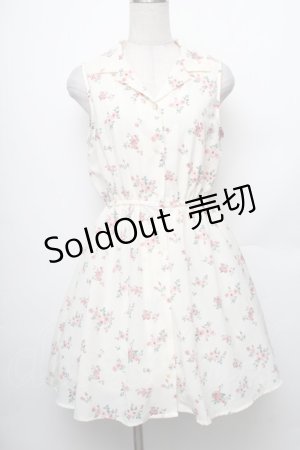 画像: LOLITA / ローズ柄ノースリーブシフォンワンピース  キナリ S-26-01-28-038-LO-TO-HR-ZS