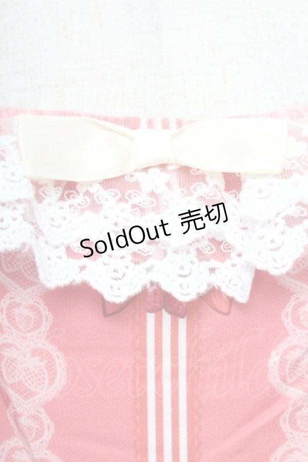 画像3: SOUFFLESONG（海外ロリータブランド） / 苺プリントジャンパースカート  チェリーレッド S-26-01-28-039-EL-OP-TE-ZS (3)