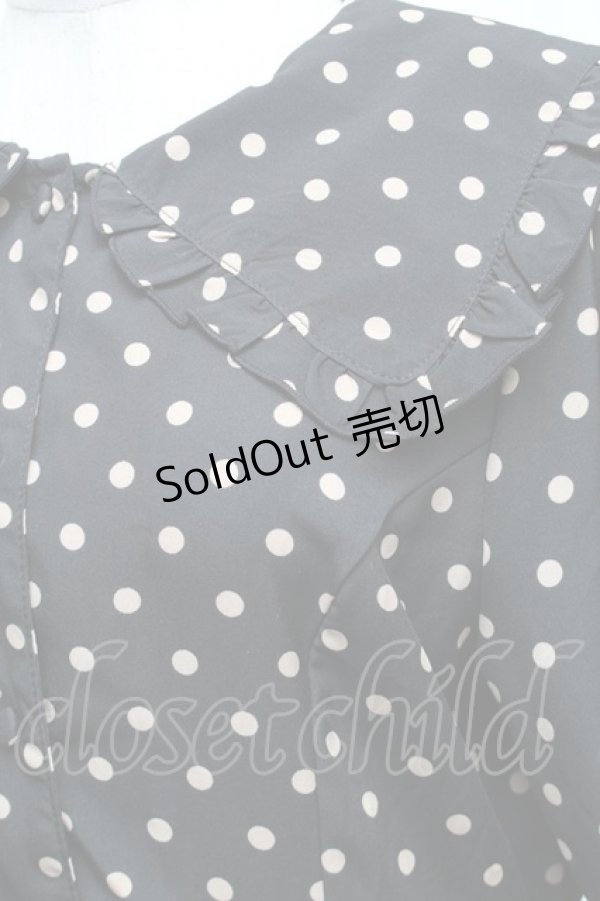 画像3: m petit by misako / 梨地水玉半袖ワンピース L 黒 S-26-01-28-041-LO-OP-TE-ZS (3)