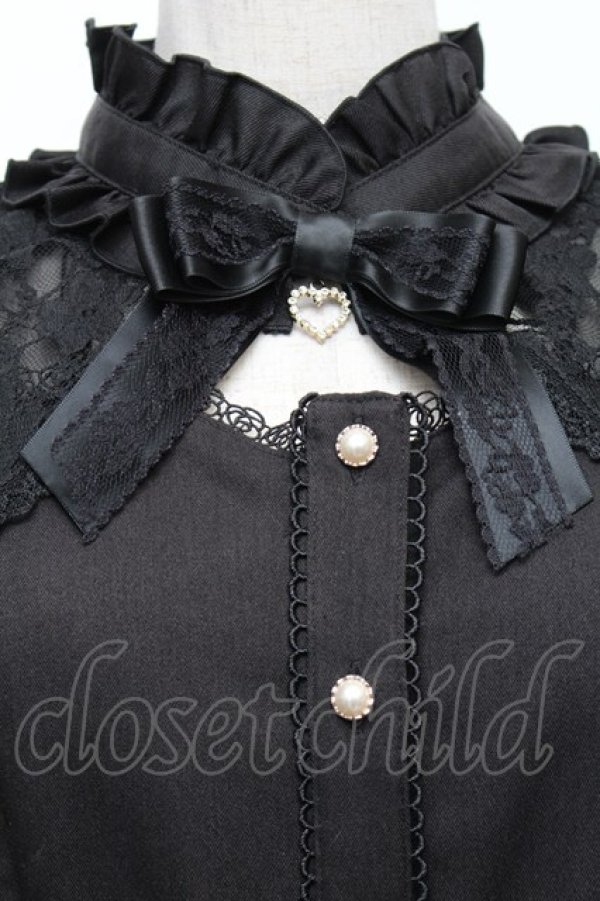 画像3: Secret Honey / 袖レース＆ボレロ風半袖セットアップ  黒 S-26-01-28-042-CA-OP-HR-ZS (3)