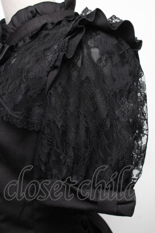 画像4: Secret Honey / 袖レース＆ボレロ風半袖セットアップ  黒 S-26-01-28-042-CA-OP-HR-ZS (4)