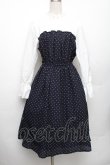 画像1: LOLITA / ドット切替ワンピース  白ｘ紺 S-26-01-28-043-LO-OP-HR-ZS (1)