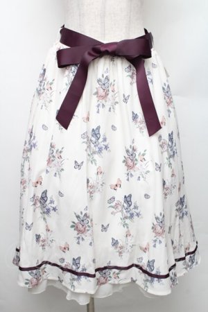 画像: axes femme / パピヨンフルールプリントスカート M オフ S-26-01-28-046-AX-SK-TE-ZS