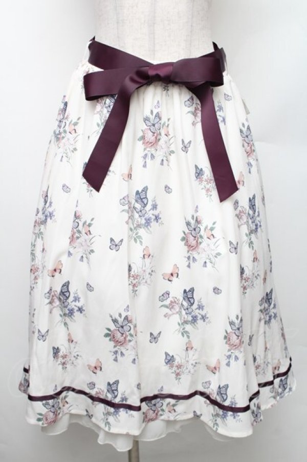 画像1: axes femme / パピヨンフルールプリントスカート M オフ S-26-01-28-046-AX-SK-TE-ZS (1)