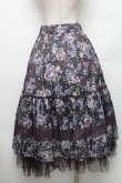 画像2: axes femme / ホーリーローズ柄フリルスカート F ブラウン S-26-01-28-048-AX-SK-TE-ZS (2)