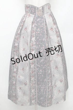 画像: axes femme / クードルローズ柄スカート F ブラウン S-26-01-28-050-AX-SK-TE-ZS