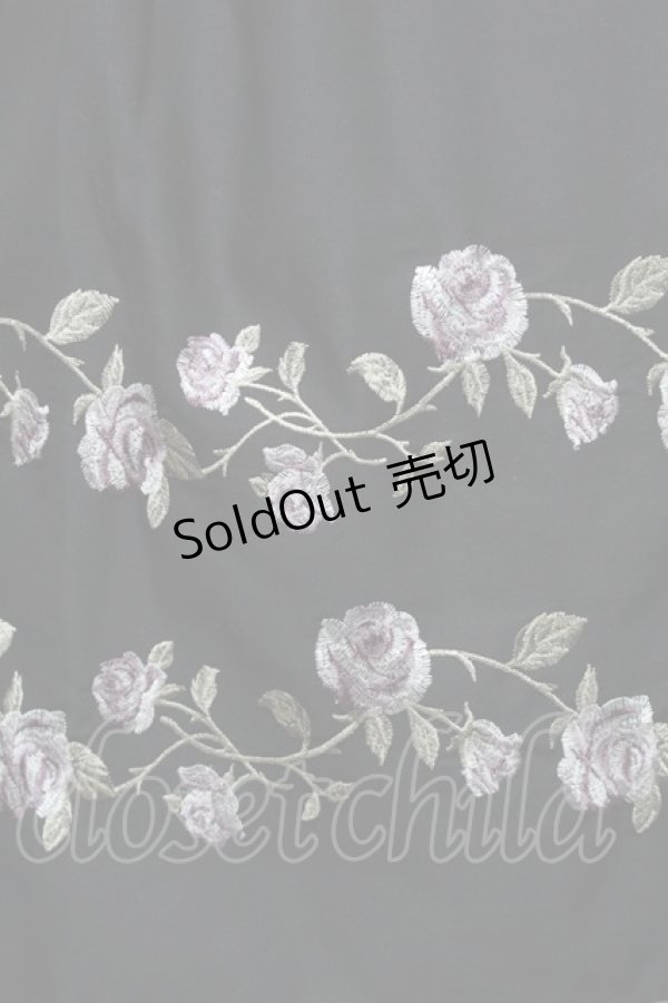 画像3: axes femme / ばら刺繍フレアスカート M 黒 S-26-01-28-052-AX-SK-TE-ZS (3)