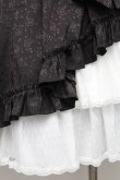 画像3: Secret Honey / 薔薇ジャガードリボンスカート  黒ｘ白 S-26-01-28-054-CA-SK-HR-ZS (3)