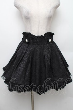 画像: NOEMIE / 花柄ジャガードフレアスカート  黒 S-26-01-28-055-LO-SK-HR-ZS