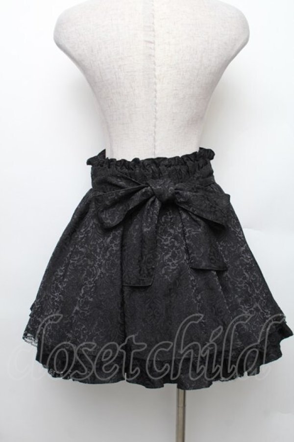 画像2: NOEMIE / 花柄ジャガードフレアスカート  黒 S-26-01-28-055-LO-SK-HR-ZS (2)