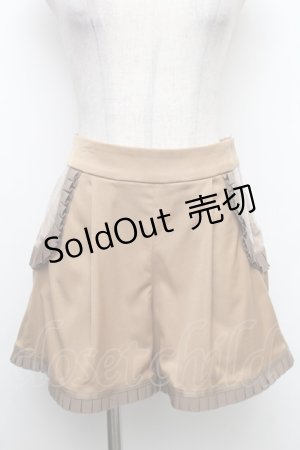 画像: abilletage / フリルショートパンツ  ベージュ S-26-01-28-056-GO-PA-AS-ZS