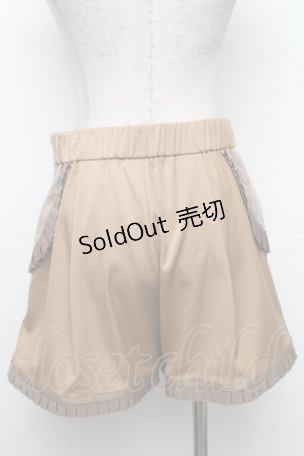 画像2: abilletage / フリルショートパンツ  ベージュ S-26-01-28-056-GO-PA-AS-ZS (2)