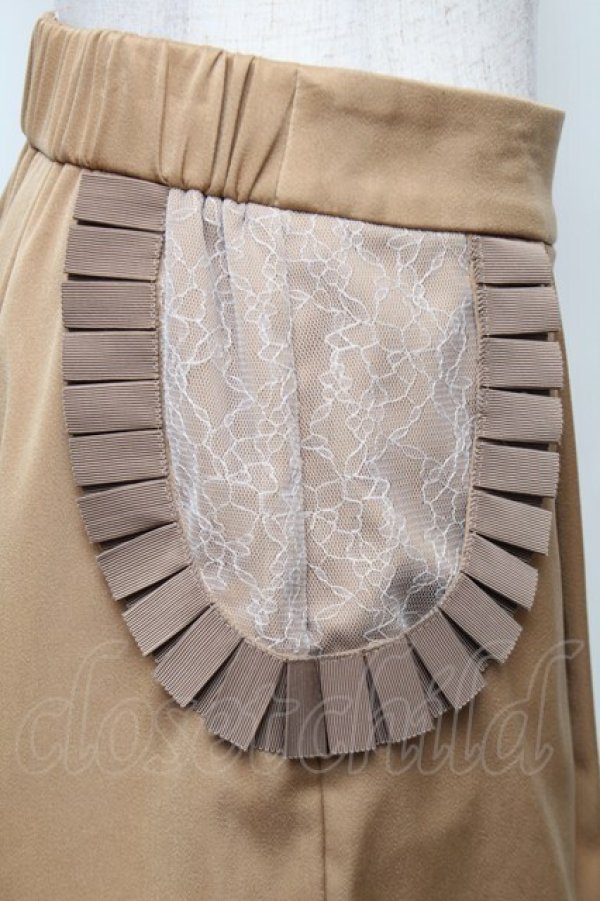 画像3: abilletage / フリルショートパンツ  ベージュ S-26-01-28-056-GO-PA-AS-ZS (3)