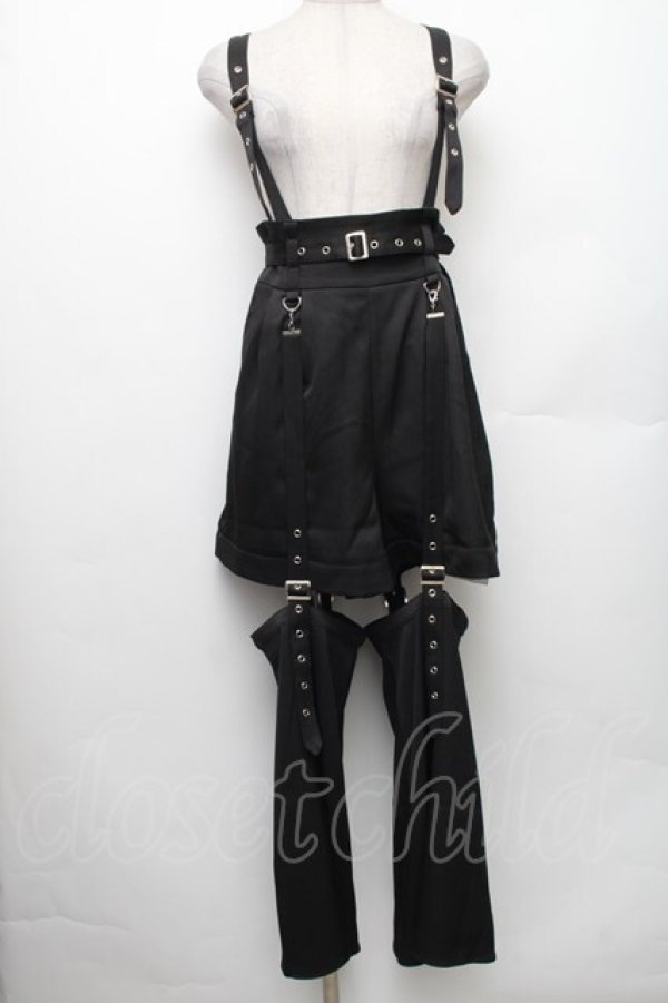 画像1: Amavel / Gothic Punk Nostalgic レッグカバーショートパンツ  黒 S-26-01-28-057-CA-PA-HR-ZS (1)