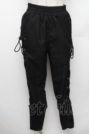 画像: NieR Clothing / サイド編み上げパンツ F 黒 S-26-01-28-059-PU-PA-TE-ZS