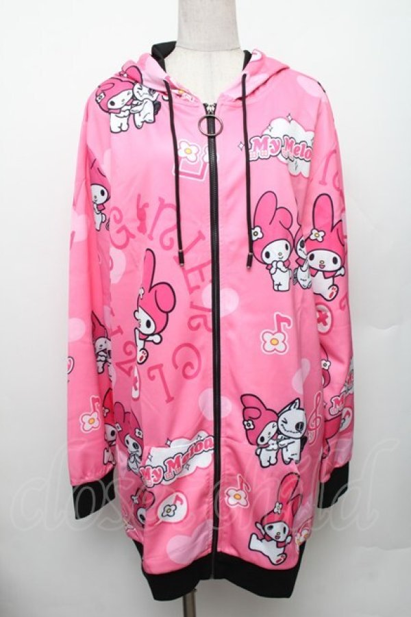 画像1: NieR Clothing / LONG LENGTH ZIP OUTER【マイメロディ×NieRちゃん】 F ピンク S-26-01-28-008-PU-TO-TE-ZS (1)
