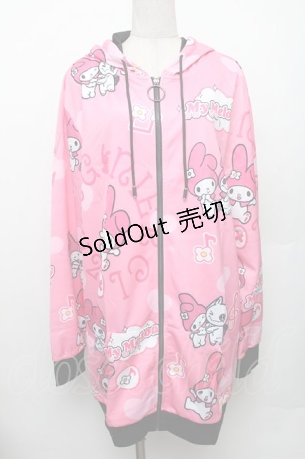 画像1: NieR Clothing / LONG LENGTH ZIP OUTER【マイメロディ×NieRちゃん】 F ピンク S-26-01-28-008-PU-TO-TE-ZS (1)