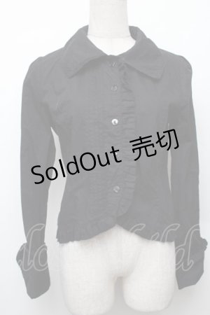 画像: ALICE and the PIRATES / マッドハッターブラウス  黒 S-26-01-28-012-PA-BL-AS-ZS