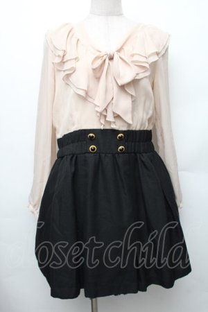 画像: LOLITA / シフォン切替ワンピース  ベージュｘ黒 S-26-01-28-023-LO-CO-HR-ZS