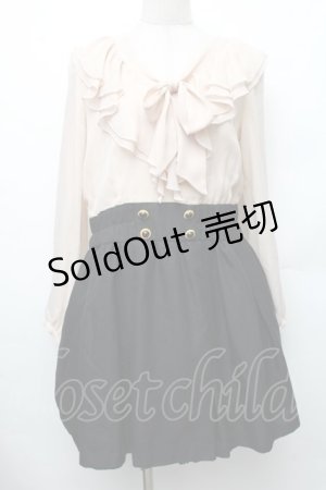 画像: LOLITA / シフォン切替ワンピース  ベージュｘ黒 S-26-01-28-023-LO-CO-HR-ZS