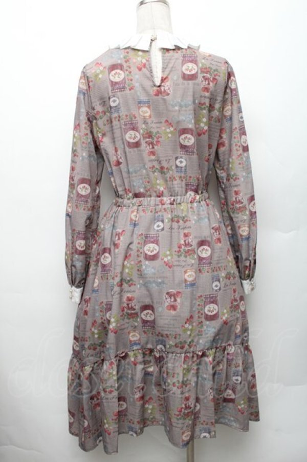 画像2: axes femme POETIQUE / コンフィチュールフリル襟ワンピース M ブラウン S-26-01-28-025-AX-OP-TE-ZS (2)