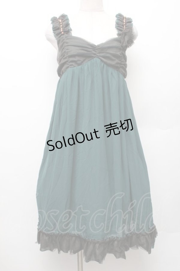 画像1: axes femme / シフォンワンピース  グリーン S-26-01-28-028-AX-OP-AS-ZS (1)