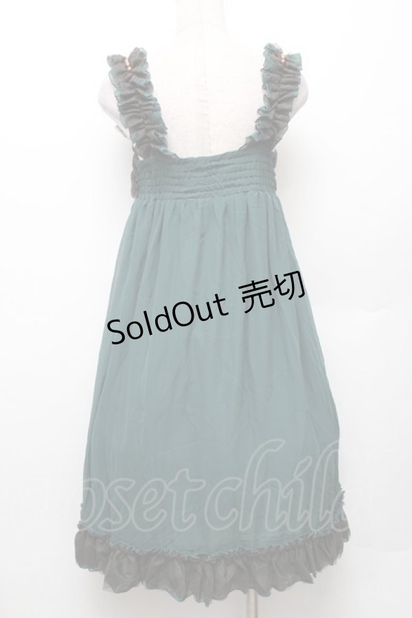 画像2: axes femme / シフォンワンピース  グリーン S-26-01-28-028-AX-OP-AS-ZS (2)