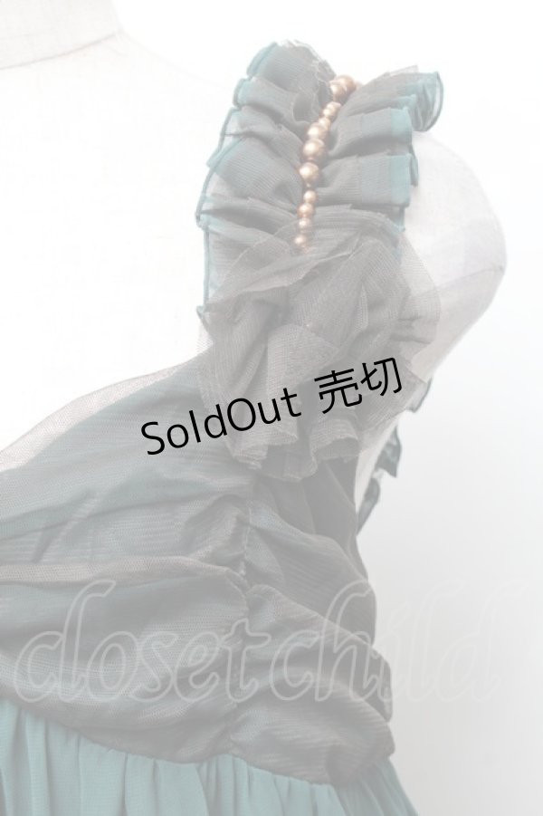 画像3: axes femme / シフォンワンピース  グリーン S-26-01-28-028-AX-OP-AS-ZS (3)