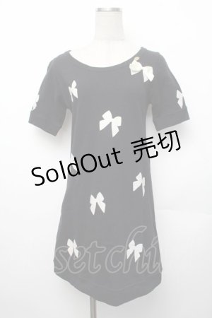 画像: MILK / リボンワンピース  黒 S-26-01-29-032-ML-SK-AS-ZS