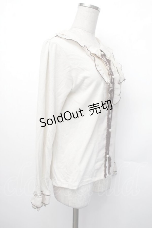 画像2: axes femme / 襟付きブラウスカットソー  オフ S-26-01-29-036-AX-TO-AS-ZS (2)