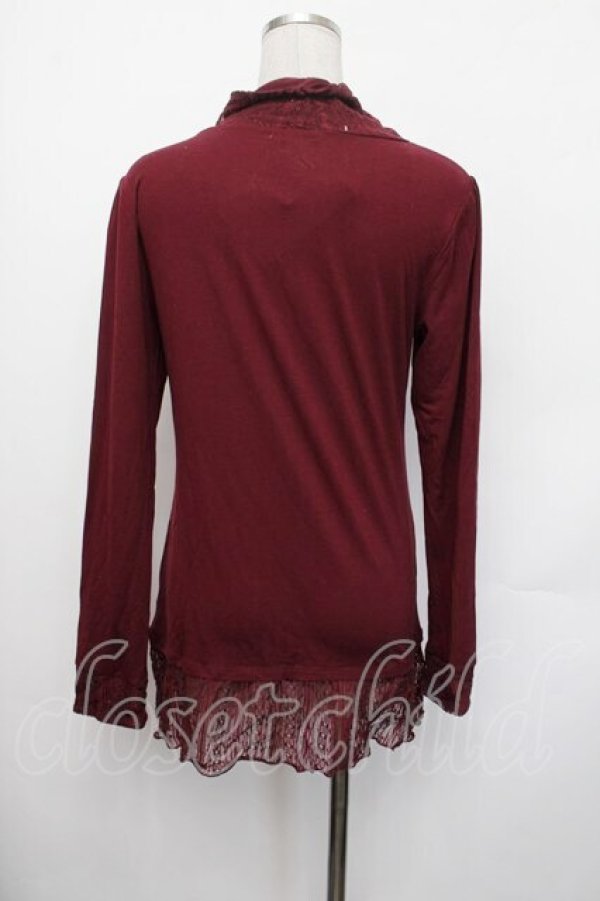 画像3: axes femme / レーシーロングタートル  ワイン S-26-01-29-037-AX-TO-AS-ZS (3)