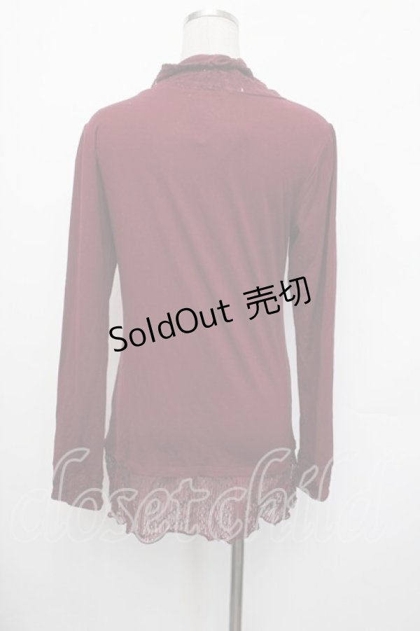 画像3: axes femme / レーシーロングタートル  ワイン S-26-01-29-037-AX-TO-AS-ZS (3)