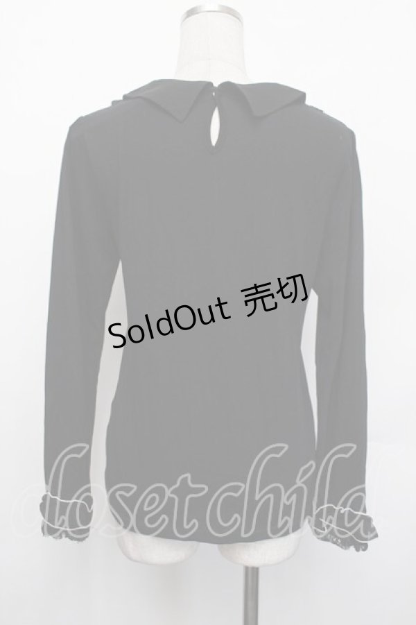 画像3: axes femme / 襟付きブラウスカットソー  黒 S-26-01-29-038-AX-TO-AS-ZS (3)