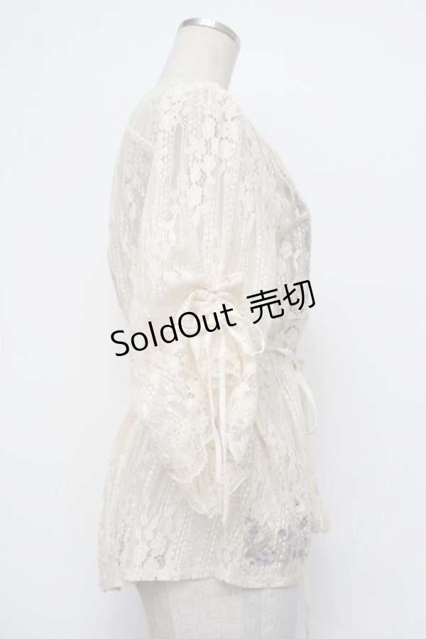 画像3: axes femme / フラワー刺繍レースカーデ/ミュルーズ染織美術館コラボ  オフ S-26-01-29-043-AX-TO-AS-ZS (3)