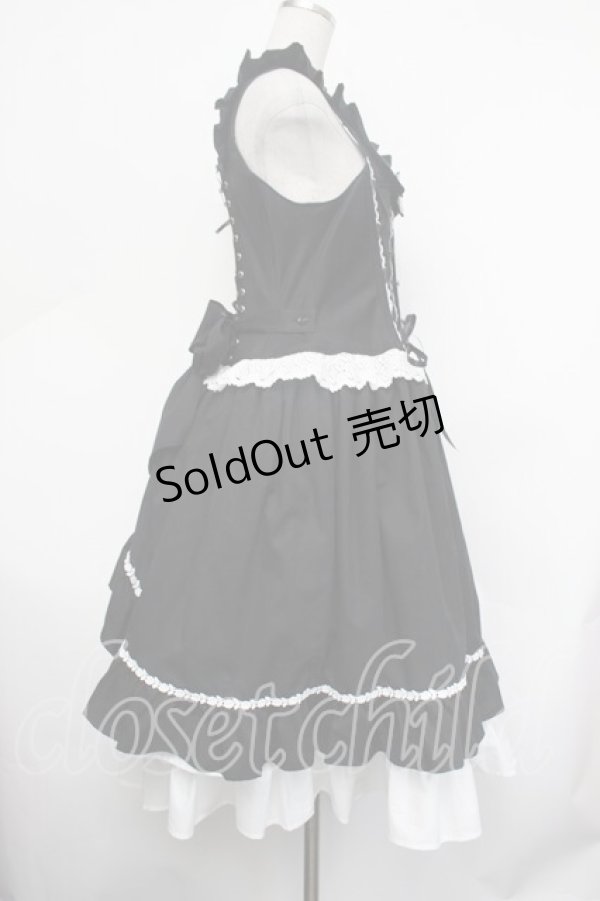 画像3: ALICE and the PIRATES / Adelineジャンパースカート  黒ｘ白 S-26-01-29-050-PA-OP-AS-ZS (3)